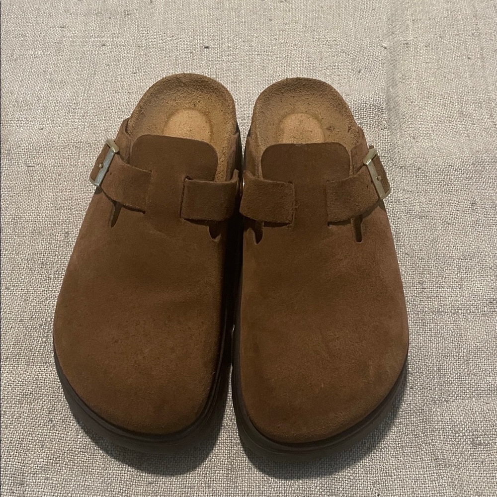 Papillio Brown Suede Women's Mules